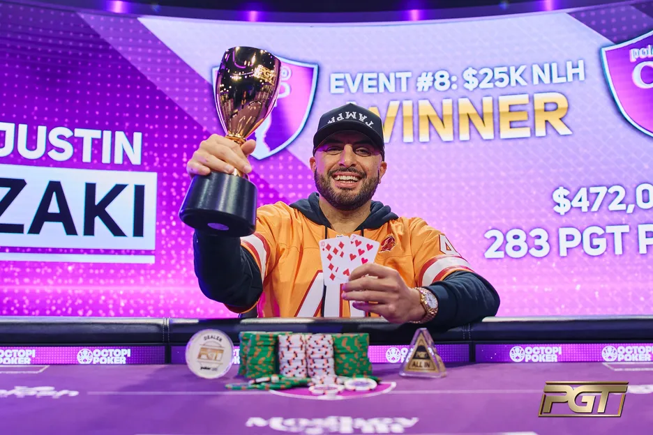 2025 PokerGo Cup Winner Justin Zaki