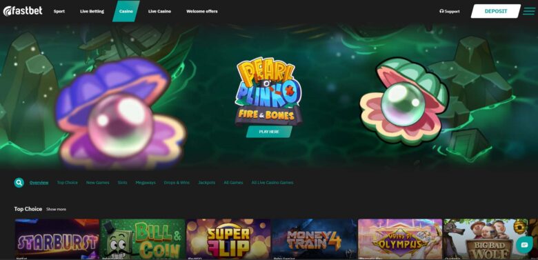 Fastbet Casino main page