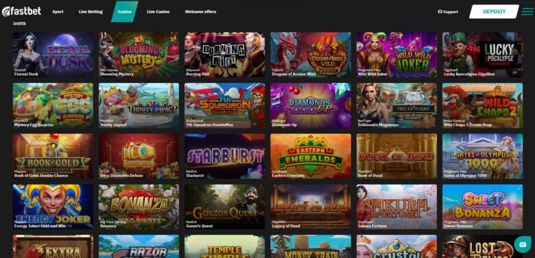 Fastbet Casino slots selection