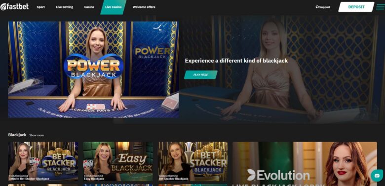 Fastbet Casino live casino games