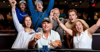 Lonnie Hallett, with his rail after winning the Seniors Championship