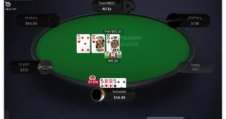 PLO table on PokerStars