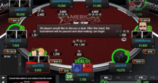 Americas Cardroom. Final table deal making.