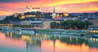 Bratislava cityscape.