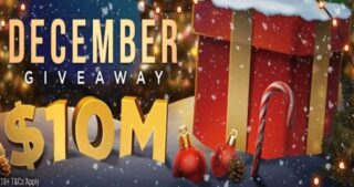 GGPoker. $10M December giveaway.