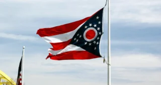 Ohio Online Poker: Ohio State Flag