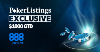 PokerListings exclusive $1000 GTD tournament.