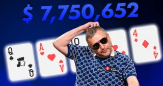 Antaras 'Tony G' Guoga record breaking hand on Coinpoker