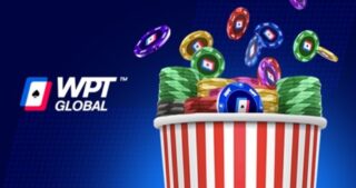 WPT Global Popcorn bucket.